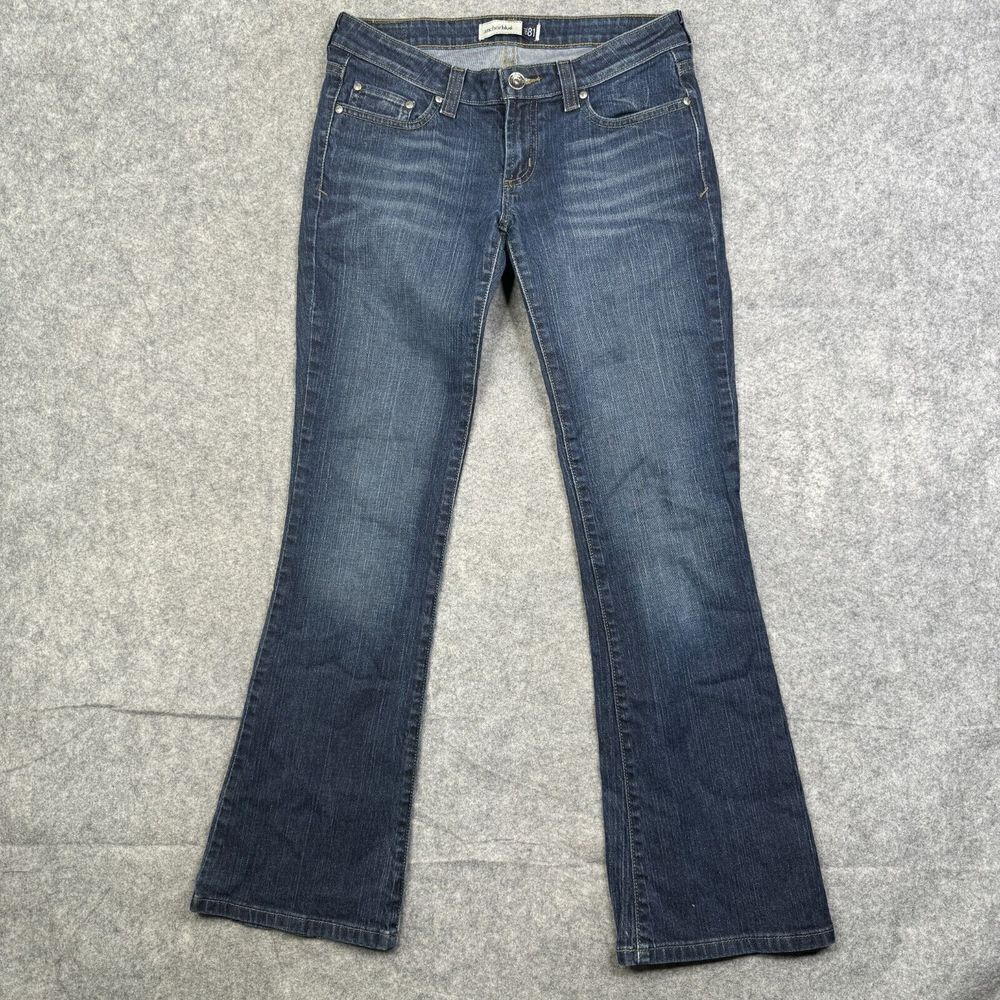 Anchor Blue Low Rise Jeans Womens Size 9 Flare Blue Y2K VTG Dark Wash